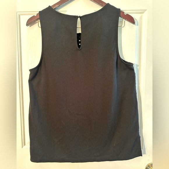 MEADOW RUE | Anthropologie S Harriet Floral Black Embroidery Eyelet Stretch Tank - Picture 14 of 15